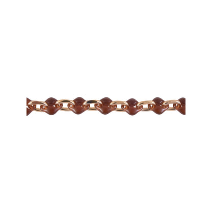 Time and Tru Women's Metal and Tort Resin Oval Link Goldtone Necklace